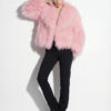 Pink Mongolian Lamb Fur Jacket – Curly Sheepskin