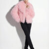 Pink Mongolian Lamb Fur Jacket – Curly Sheepskin