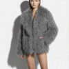 Grey Mongolian Lamb Fur Jacket – Gray Curly Sheepskin