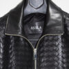DSC_0091 - Kopya Intrecciato Lambskin Hand Woven Genuine Leather Men's Jacket