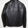 DSC_0092 Intrecciato Lambskin Hand Woven Genuine Leather Men's Jacket