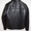 Hand-Woven Intrecciato Lambskin Leather Jacket