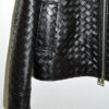 DSC_0438 Intrecciato Lambskin Hand Woven Genuine Leather Men's Jacket