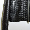 Hand-Woven Intrecciato Lambskin Leather Jacket