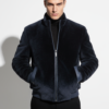Astrakhan Fur Bomber Jacket