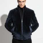Astrakhan Fur Bomber Jacket