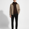Merino Fur-Lined Wool Cardigan