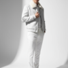 White Python Jacket with Mink Collar