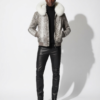 Python Hoodie Jacket with Fox Fur Trim