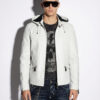 White Python Hooded Jacket