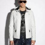 White Python Hooded Jacket