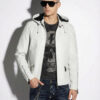 White Python Hooded Jacket