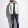 White Python Hooded Jacket