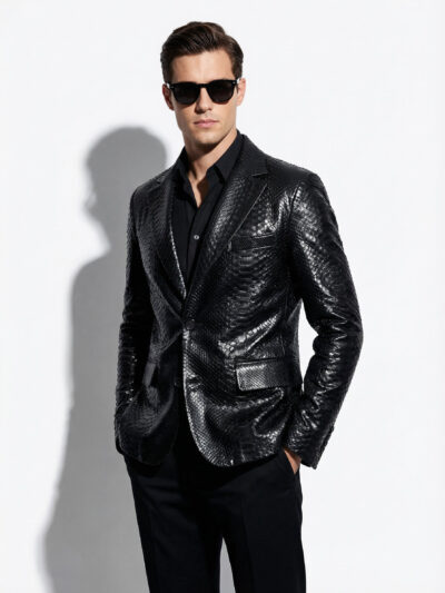 Black Python Blazer