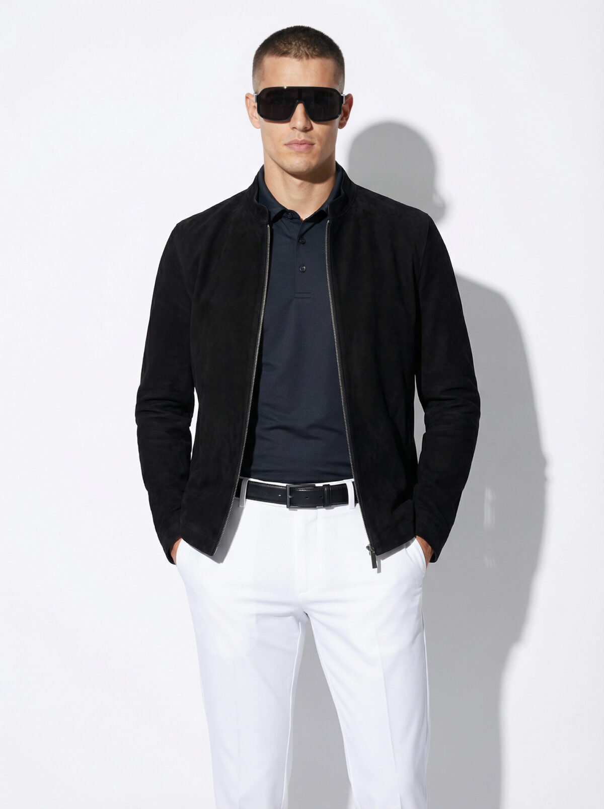 Metis Suede Stand Collar Jacket