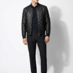 Diamond-Quilted Leather Jacket