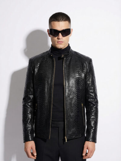 Python Skin Moto Jacket