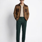 Two-Tone Metis Suede Shirt Jacket