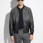 Graphite Degradé Suede Blouson