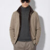 Merino Fur-Lined Wool Cardigan