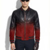 Degradé Leather and Metis Suede Jacket