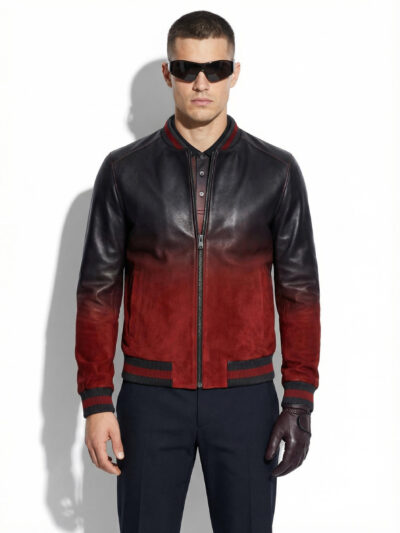 Degradé Leather and Metis Suede Jacket
