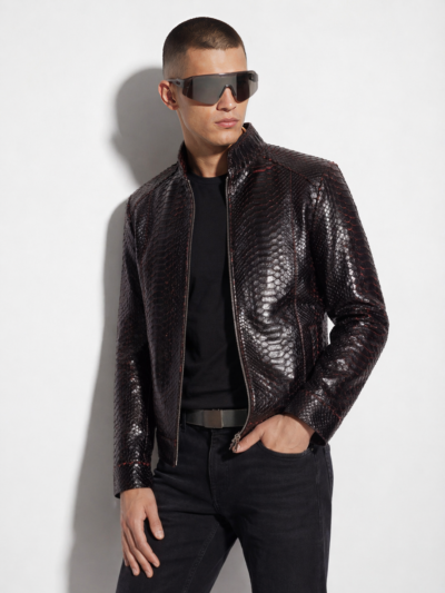 Red and Black Python Jacket