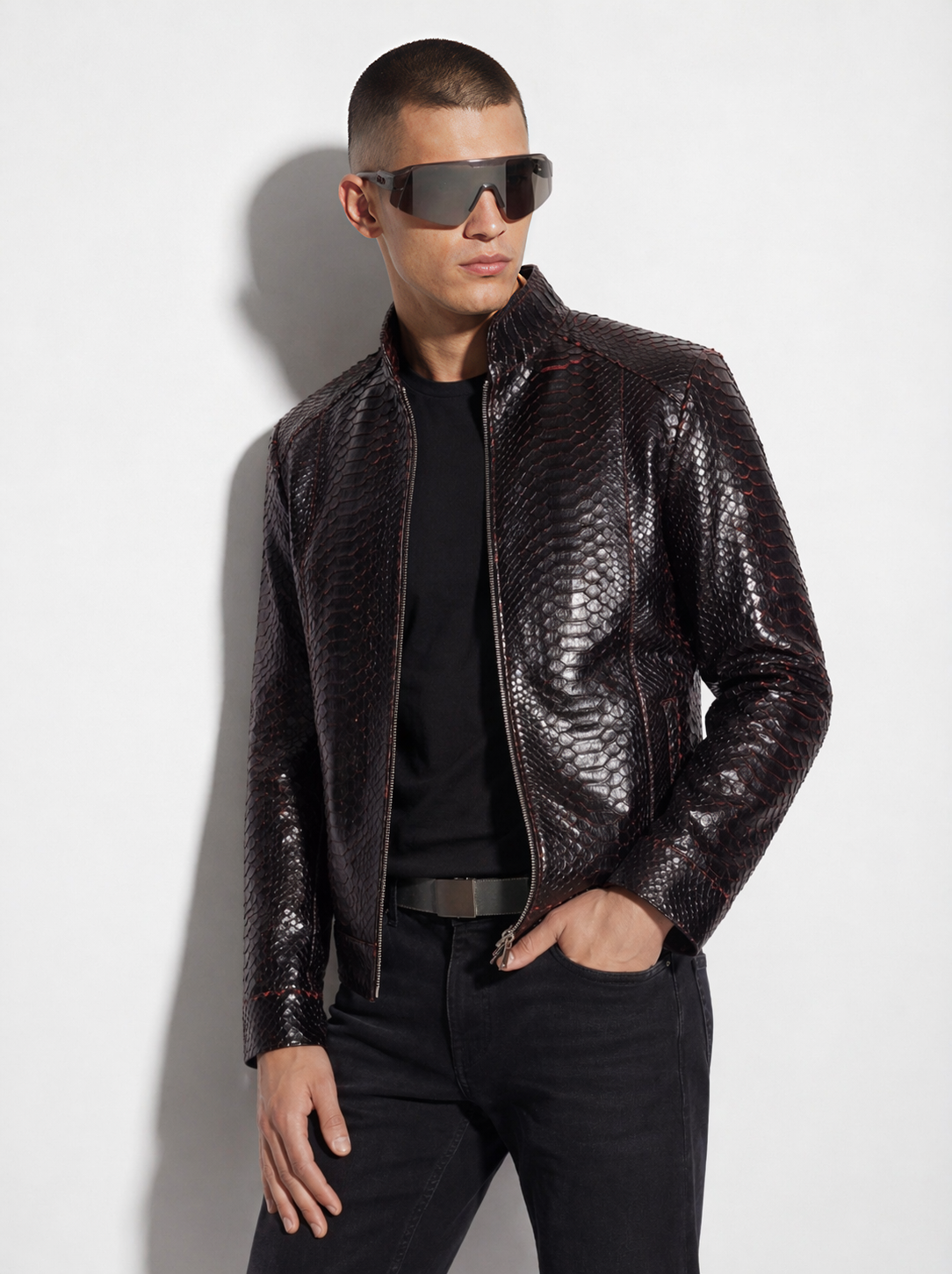 Red and Black Python Jacket