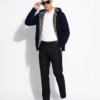 Hooded Wool Cardigan with Merino Fur Lining
