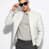 White Python Moto Jacket