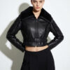 Cropped Shearling Fur Jacket