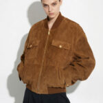 Oversized Premium Suede Bomber Jacket