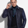 Basketweave Python and Pony Hair Bomber Jacket