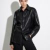 Oversized Python Leather Overshirt