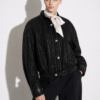 Oversized Hand-Woven Intrecciato Leather Bomber