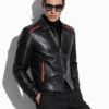 The Monaco Racing Striped Leather Jacket