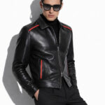 The Monaco Racing Striped Leather Jacket