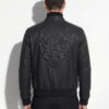 Tiger Embossed Matte Leather Bomber