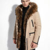 Parka with Detachable Raccoon Fur Trim