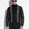 The Strass Embellished Hybrid Bomber Jacket