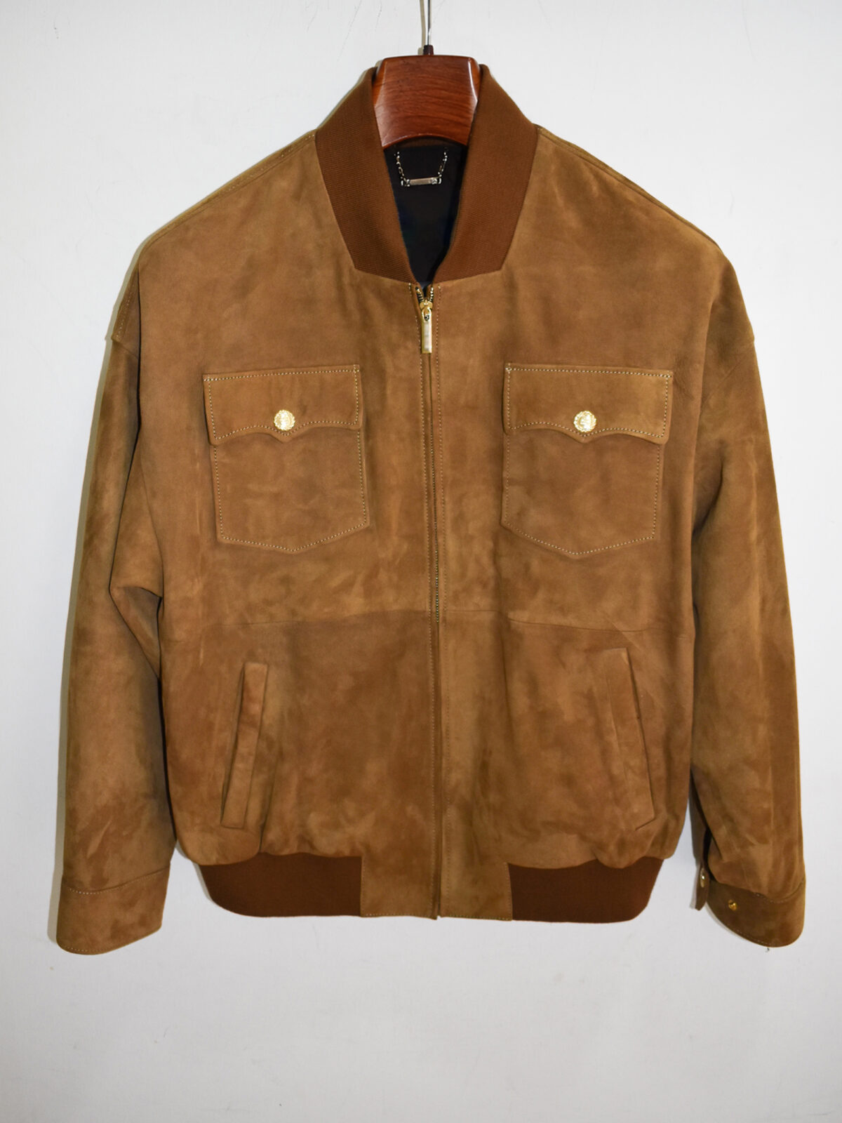 Oversized Premium Suede Bomber Jacket