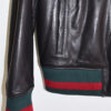 Cat Graphic Patch Nappa Leather Bomber