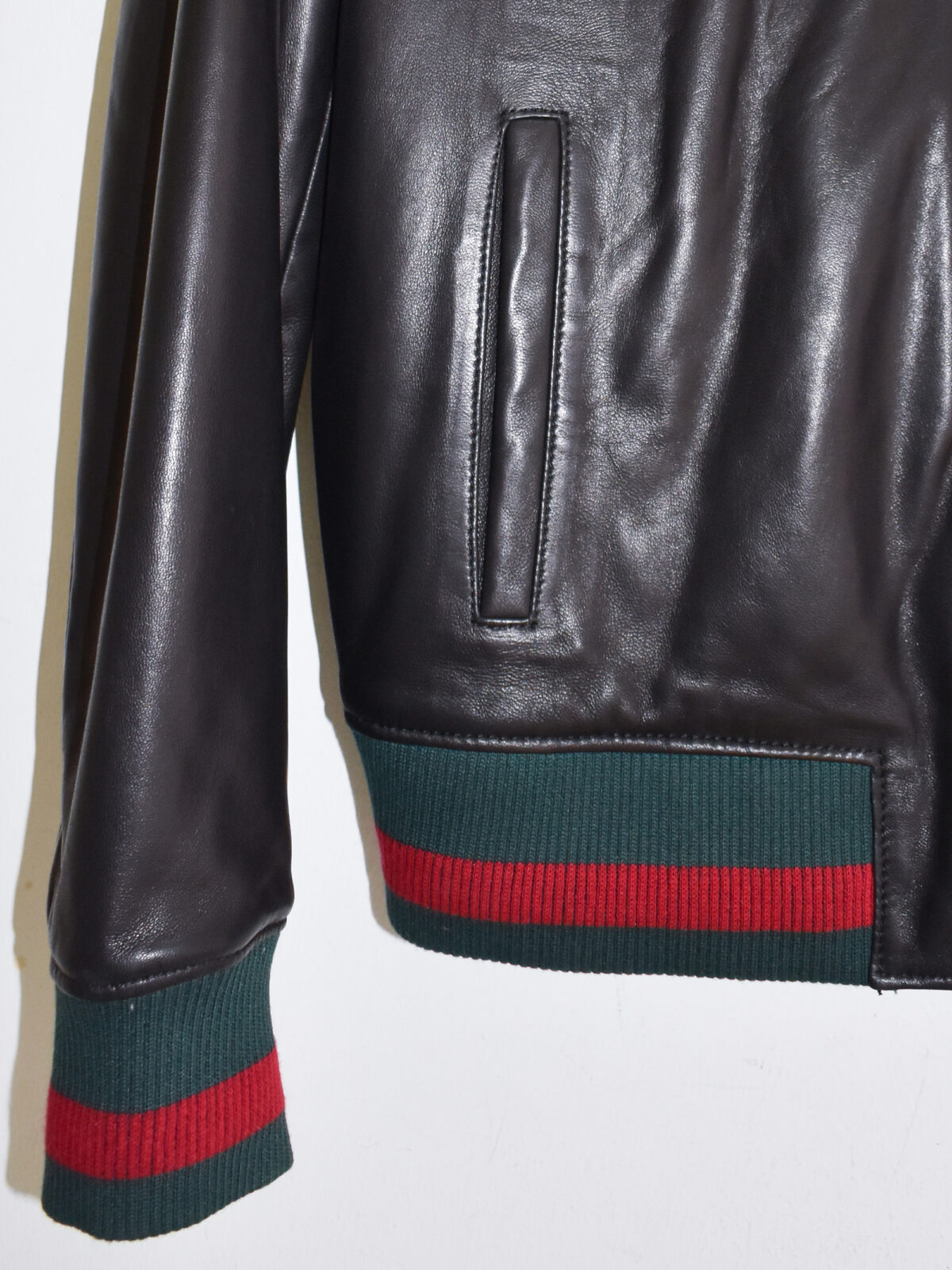 Cat Graphic Patch Nappa Leather Bomber