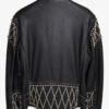 Studded Embellished Leather Biker Jacket