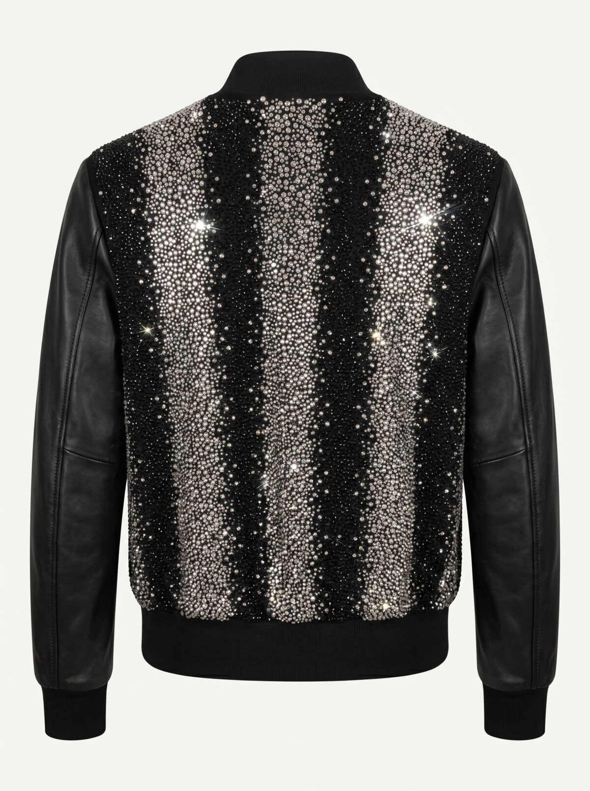 The Strass Embellished Hybrid Bomber Jacket