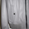 Light Gray Lambskin Bomber Jacket