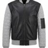 Hybrid Quilted Leather Bomber Jacket