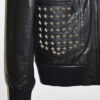 Star Studded Nappa Leather Bomber
