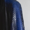 Python Leather Sleeve Nappa Bomber