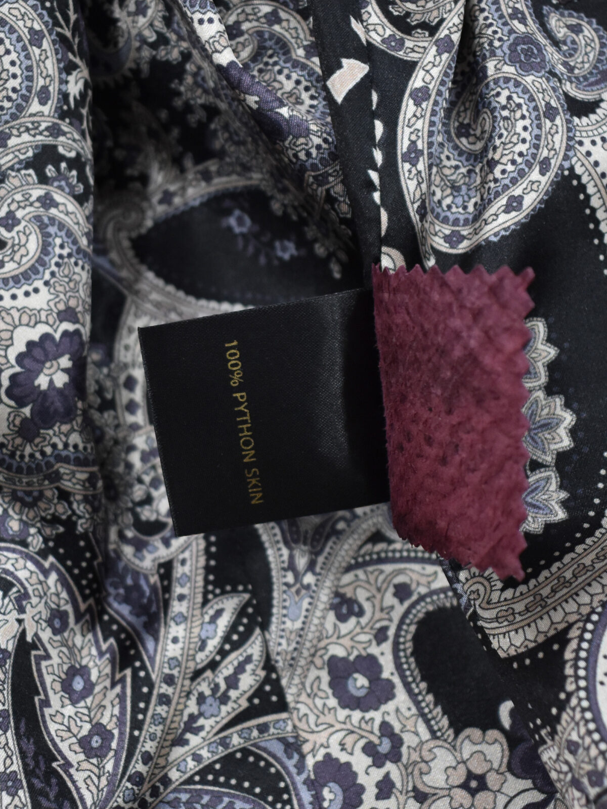 Bordeaux Python Biker Jacket